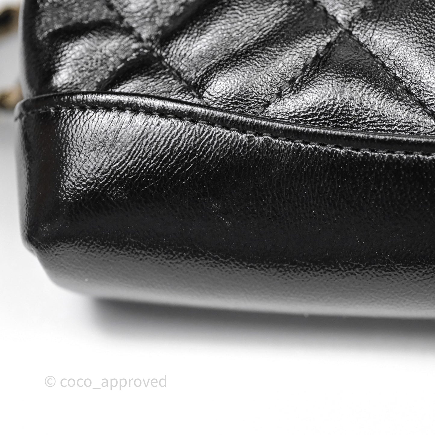 Chanel Micro 31 Clutch With Chain Black Shiny Calfskin Gold Hardware