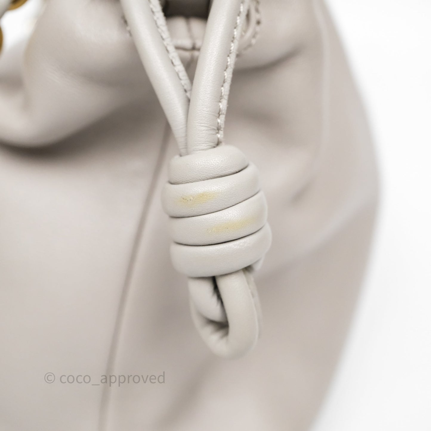 Loewe Medium Flamenco Purse in Mellow Nappa Lambskin Shell Grey
