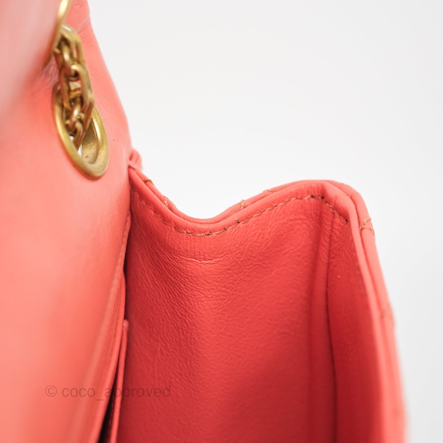 Chanel Mini Reissue 224 Pink Aged Calfskin Aged Gold Hardware