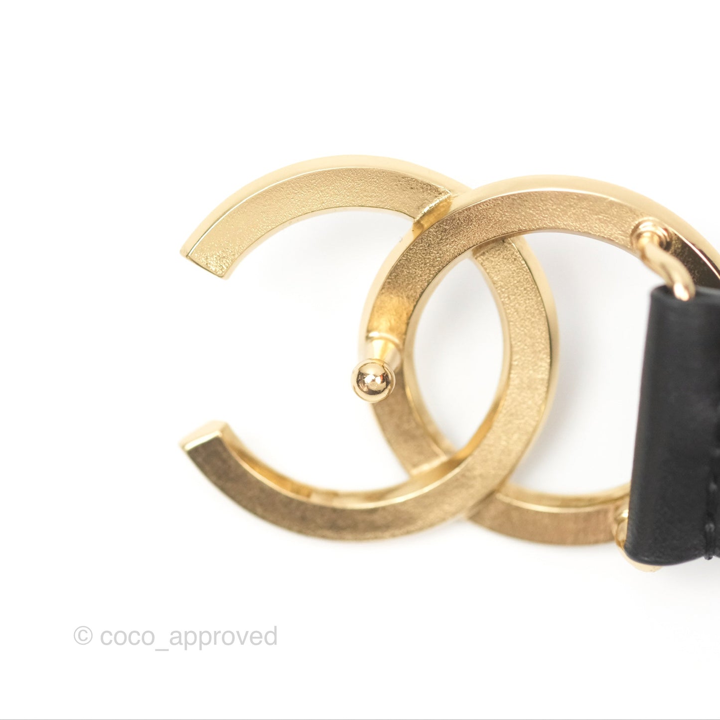 Chanel Crystal CC Belt Black Size 80 24C