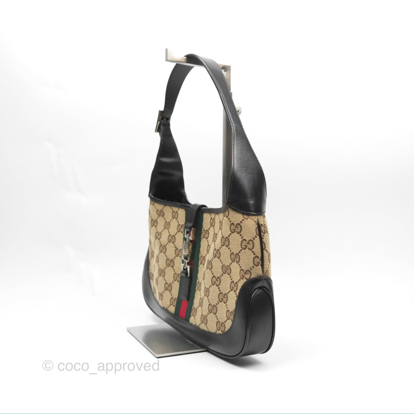Gucci Vintage Jackie Shoulder Bag Beige/Brown GG Supreme Canvas