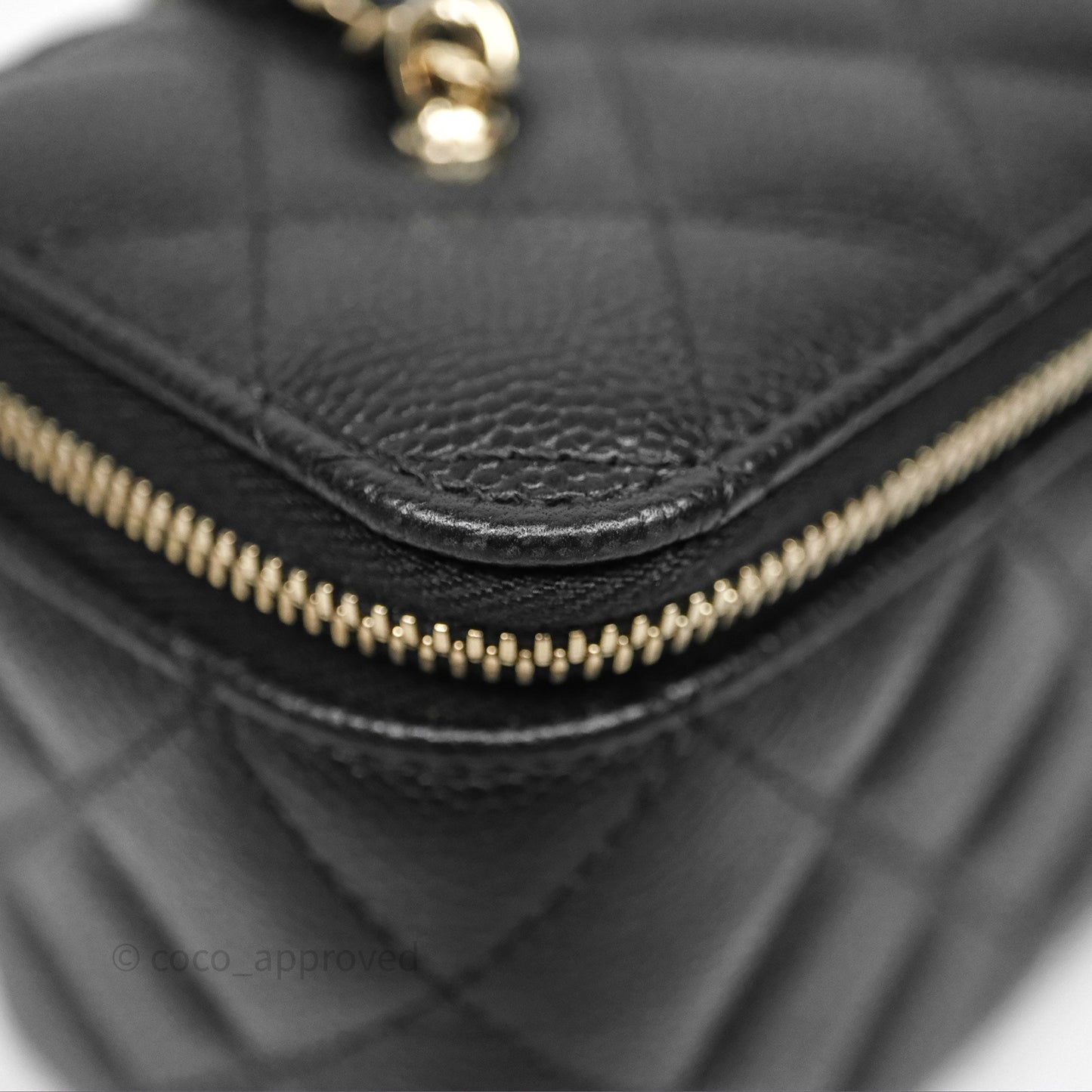 Chanel Classic Vanity with CC Logo Chain Caviar Gold Hardware