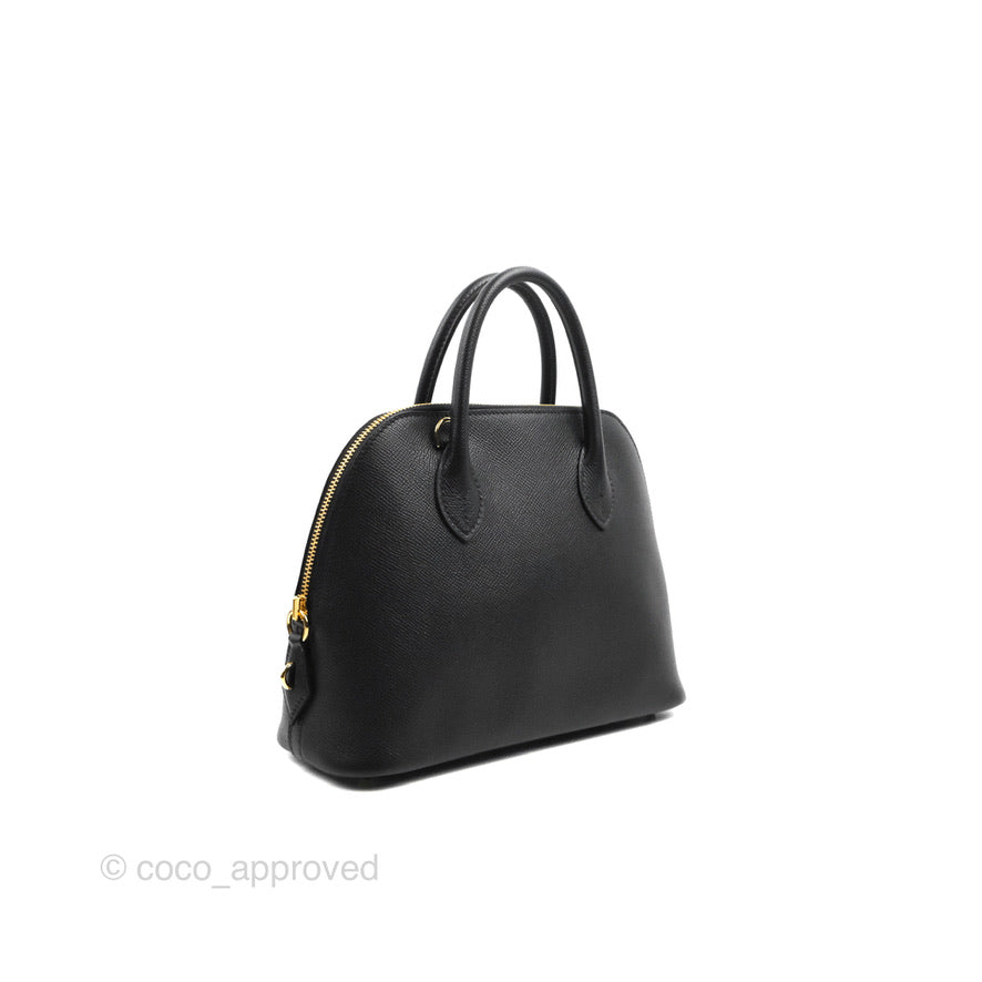 Hermès Bolide 1923 25 Black Epsom Gold Hardware