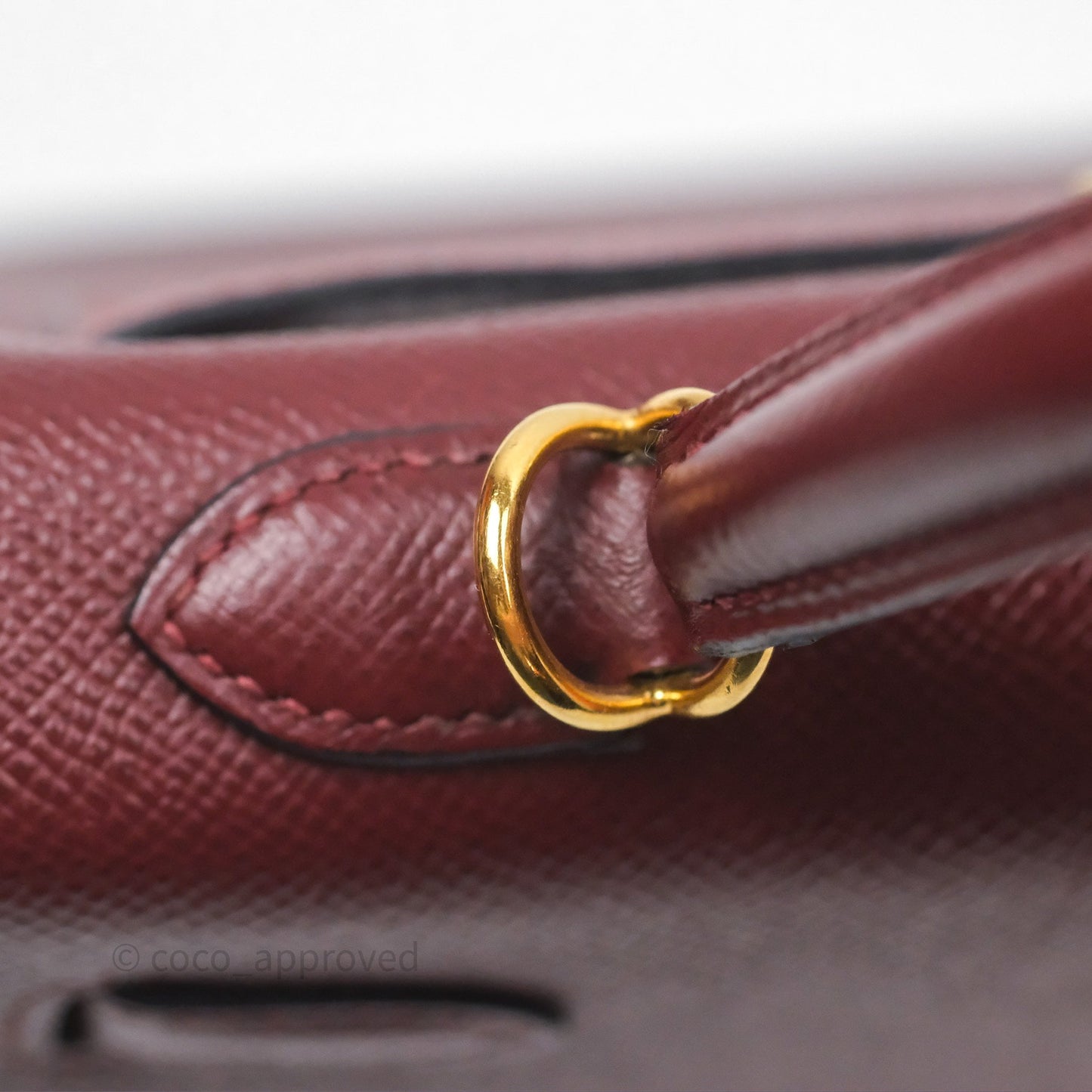 Hermès Sellier Kelly 25 Rouge H Epsom Gold Hardware