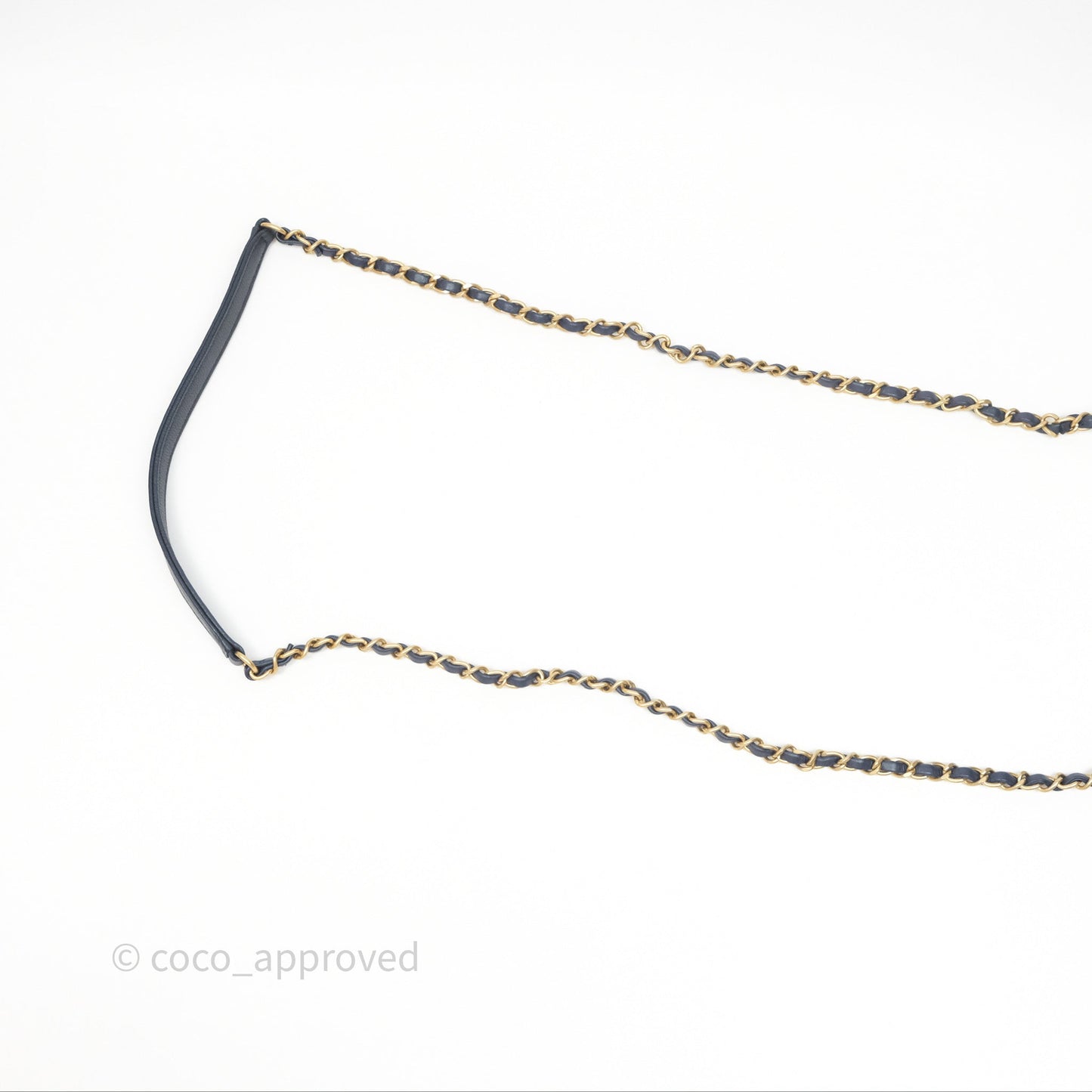 Chanel Quilted Chic Pearls Flap Iridescent Navy Goatskin Aged Gold Hardware