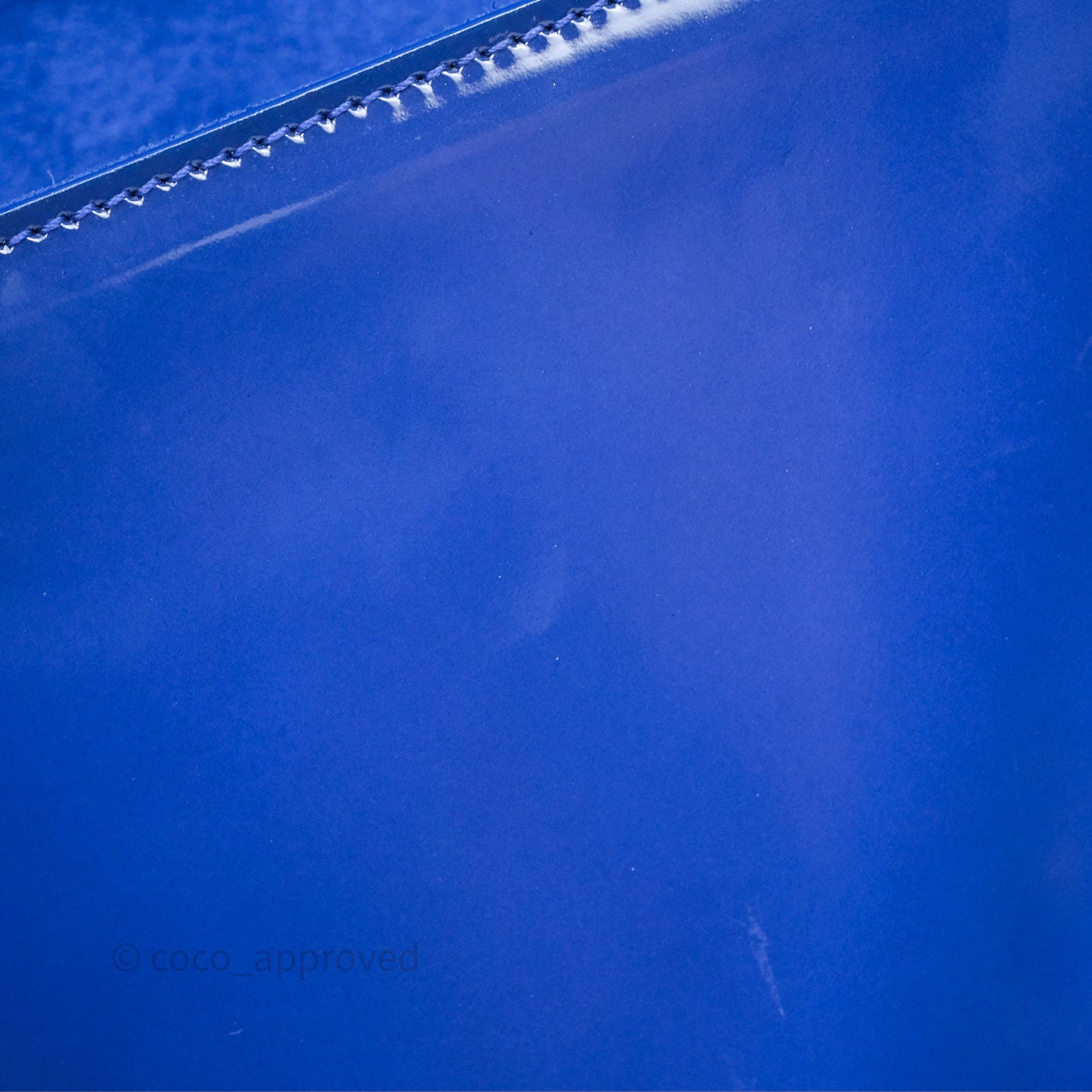 Saint Laurent Large Belle De Jour Clutch Blue Patent