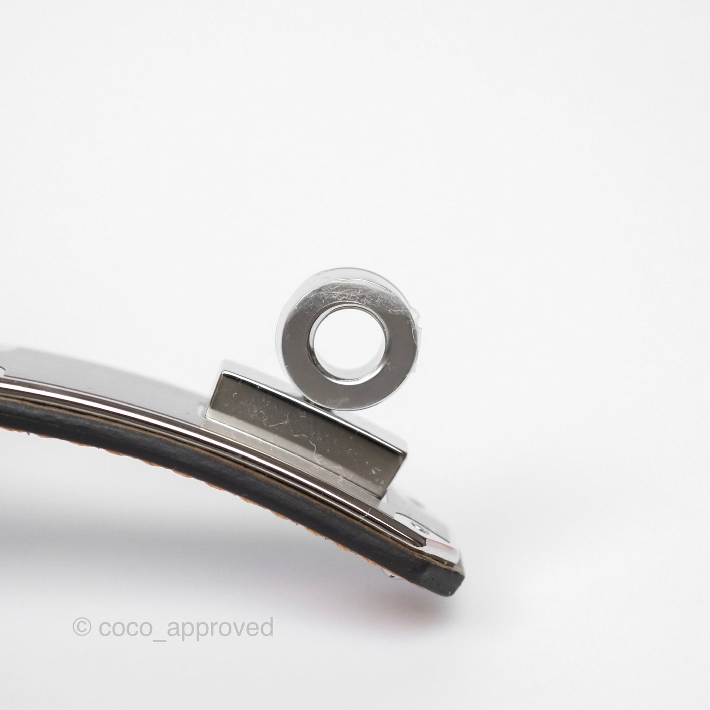 Hermès Kelly Buckle Belt Etoupe Epsom Palladium Hardware