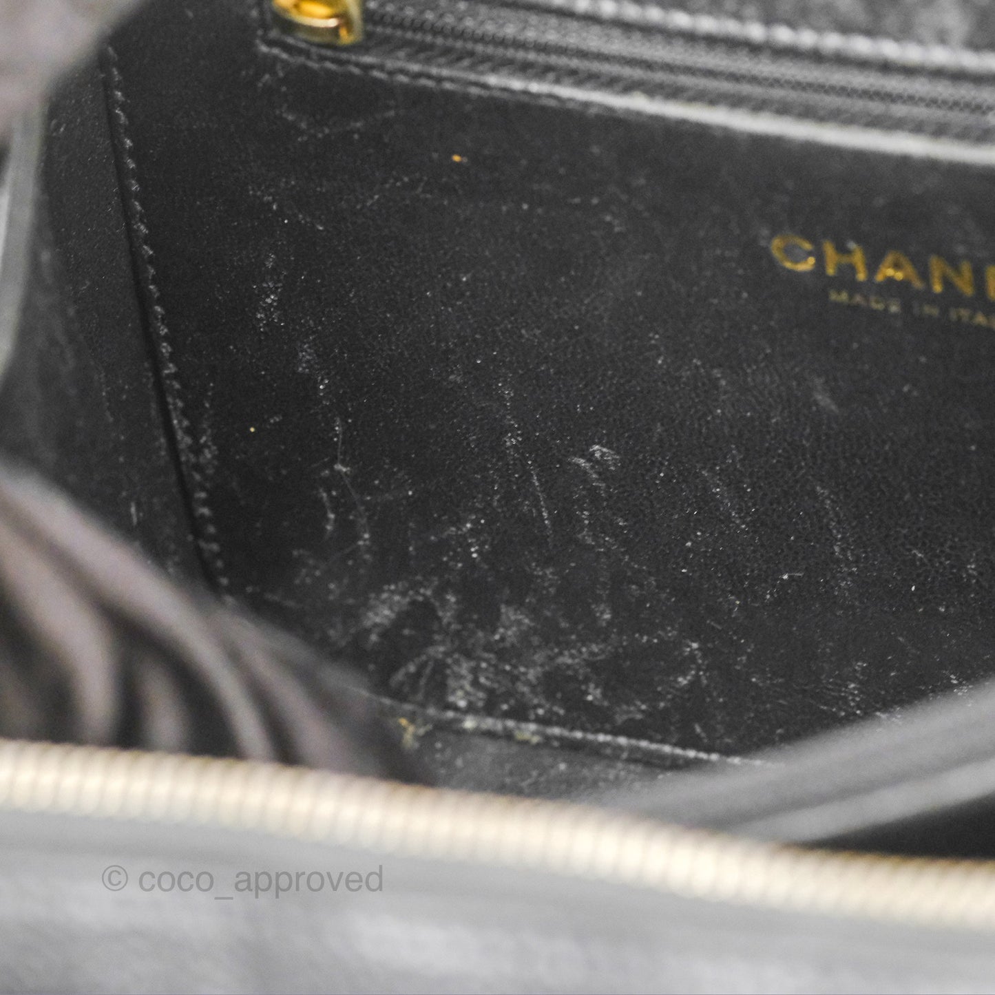 Chanel Quilted Medium CC Filigree Vanity Case Black Caviar Gold Hardware
