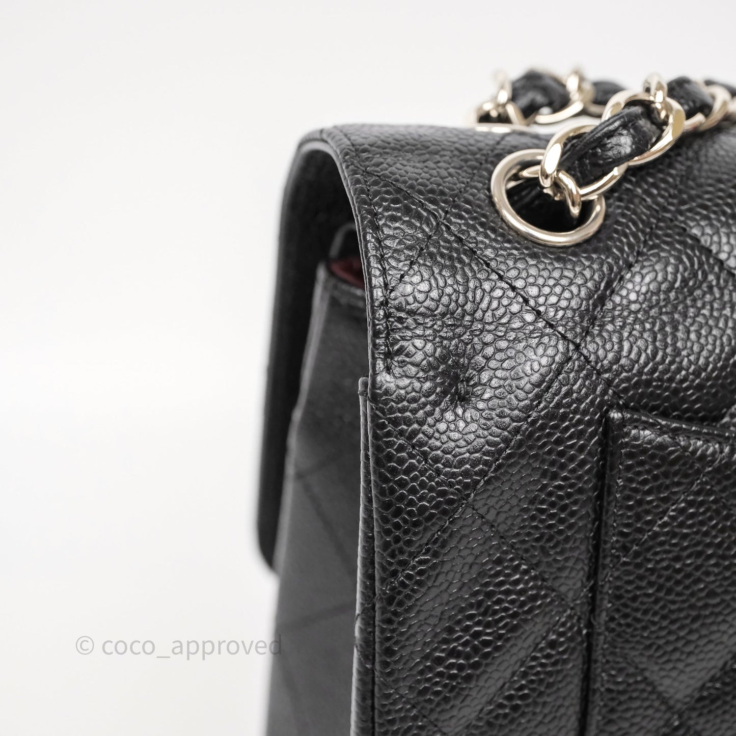 Chanel Jumbo Double Flap Black Caviar Silver Hardware⁣⁣
