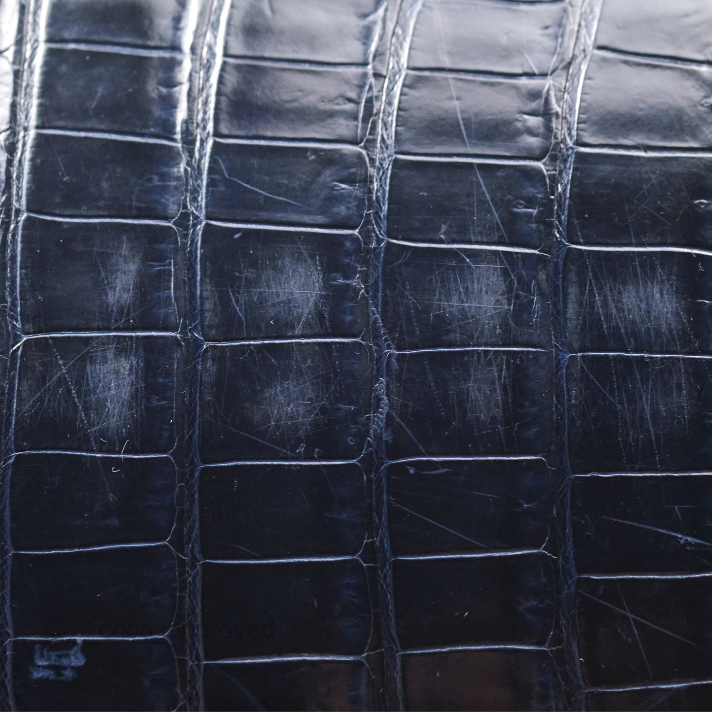 Hermès Birkin 35 Porosus Marine 78 Palladium Hardware