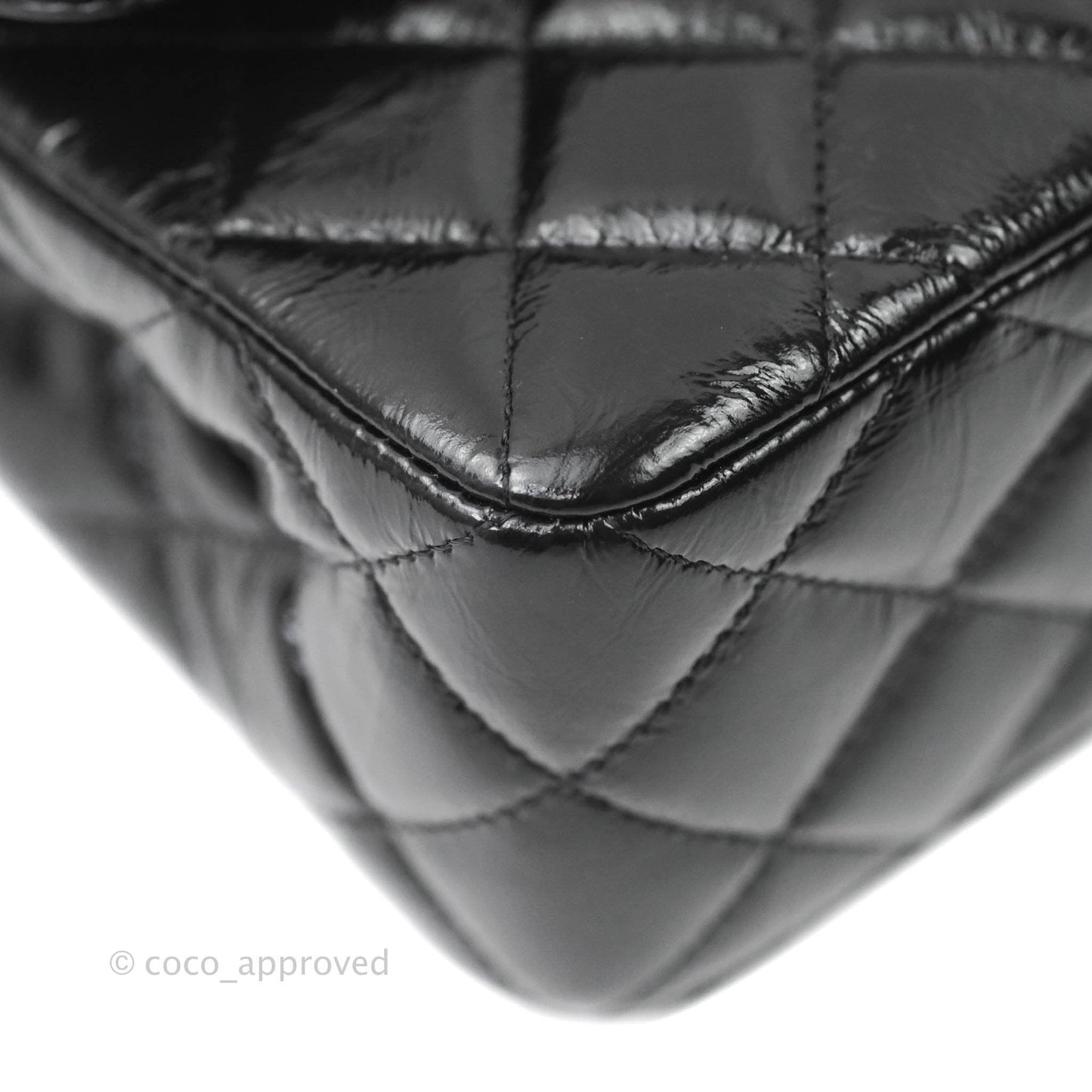 Chanel Classic Small S/M Flap Shiny Crumpled Calfskin So Black