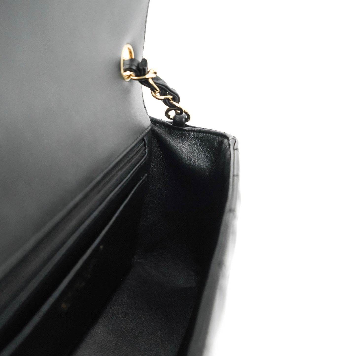Chanel Quilted Mini Rectangular Black Patent Gold Hardware