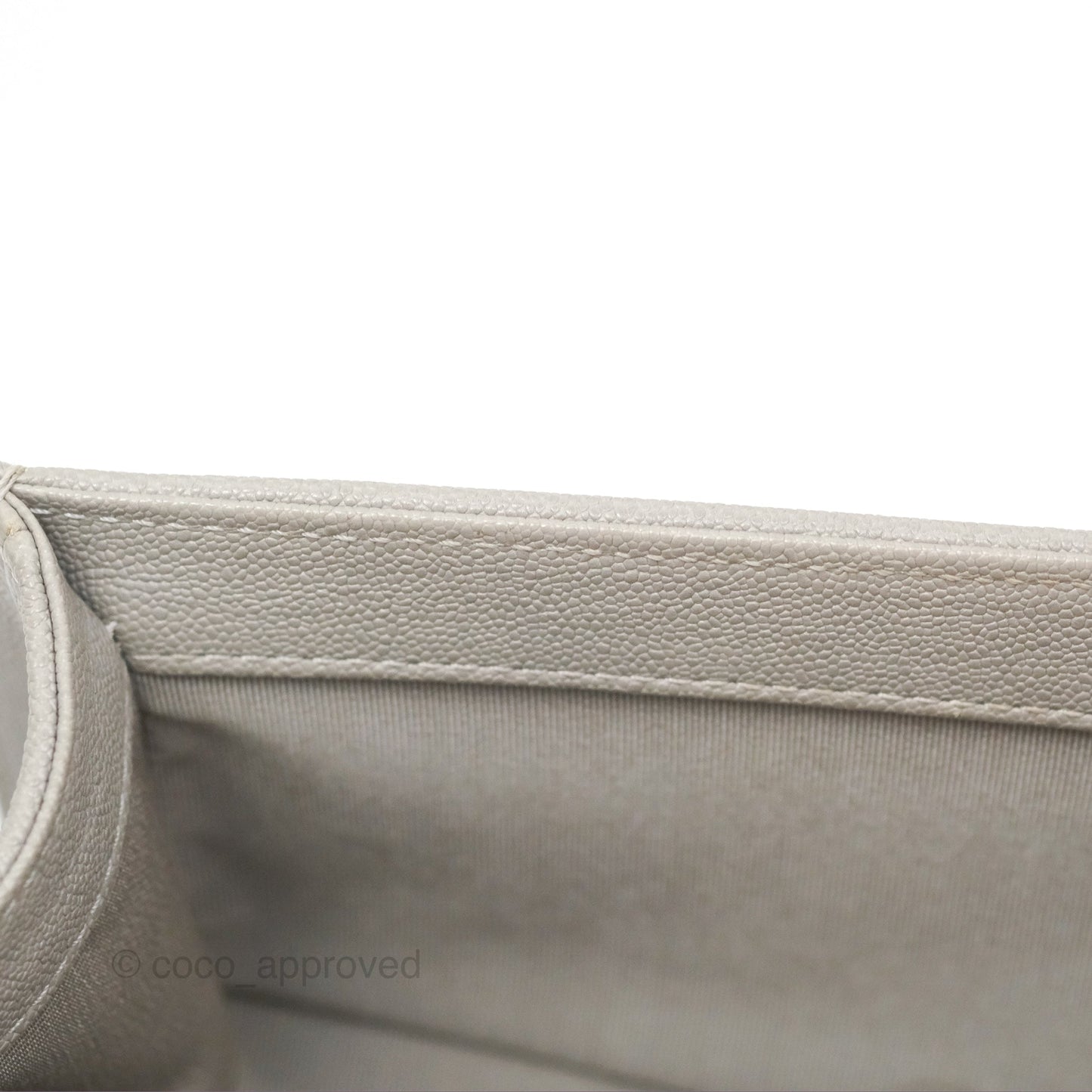 Chanel Small Boy Grey Caviar Silver Hardware