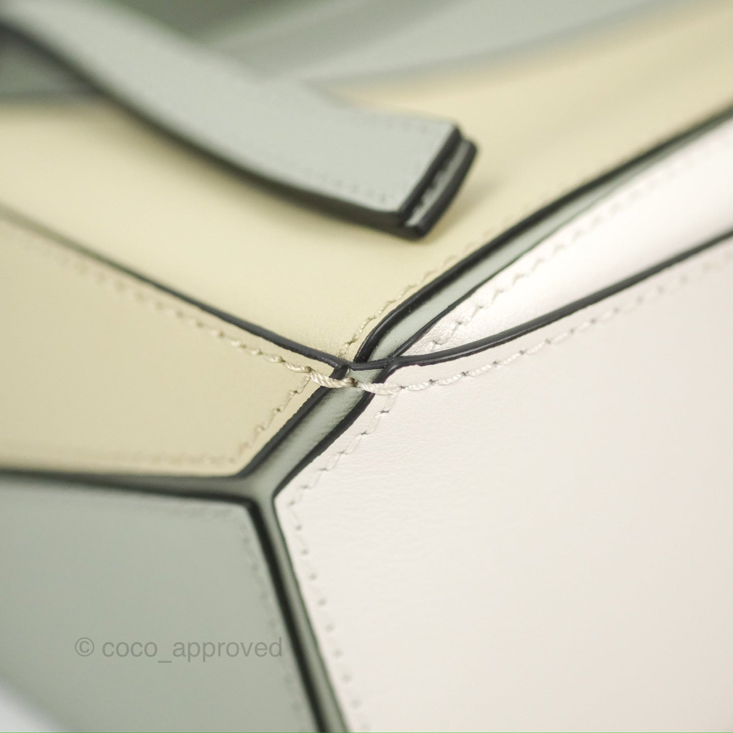 Loewe Mini Puzzle Bag Ash Green Calfskin