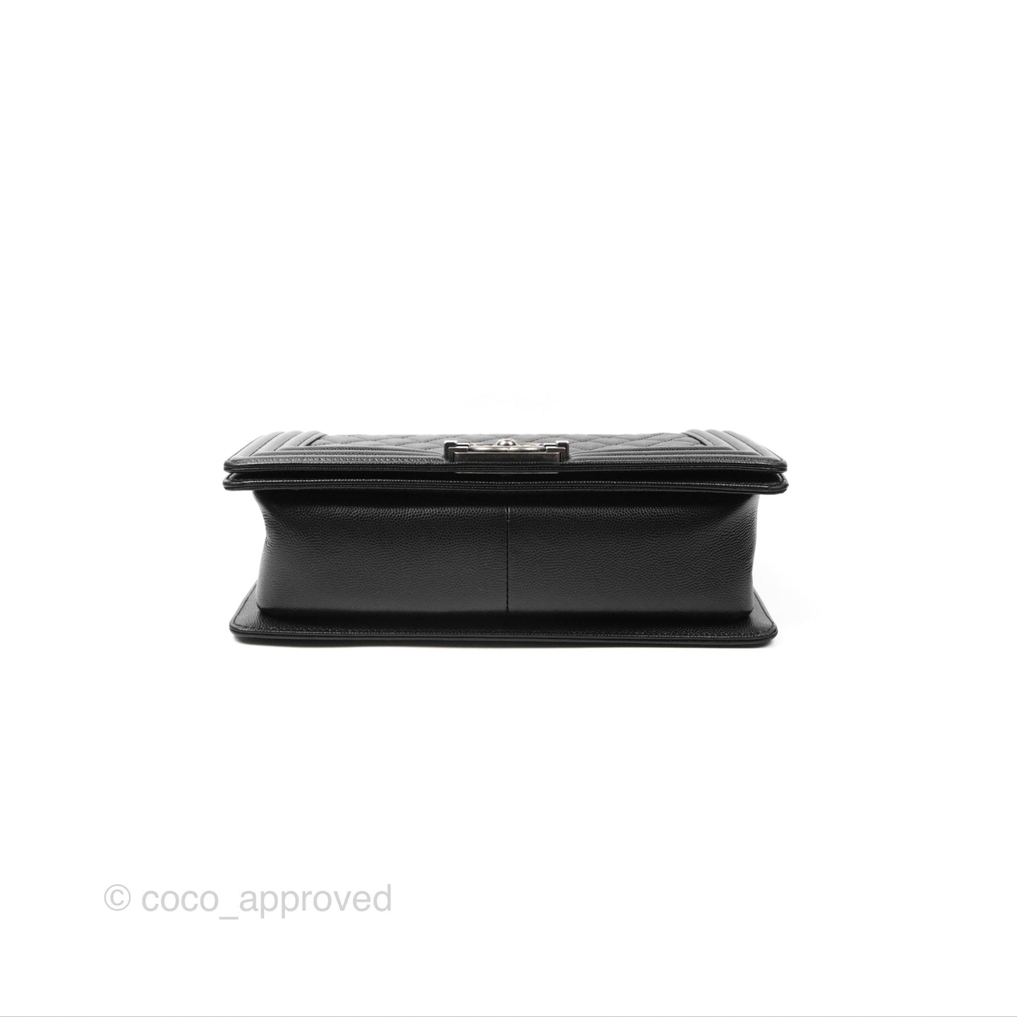 Chanel Boy Quilted Medium Black Caviar Ruthenium Hardware