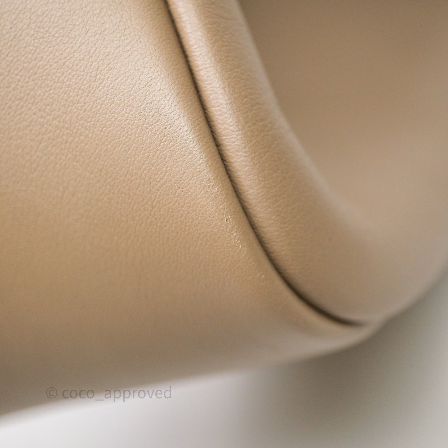 Saint Laurent LE 5 à 7 Supple Large Dusty Grey Grained Leather Gold Hardware