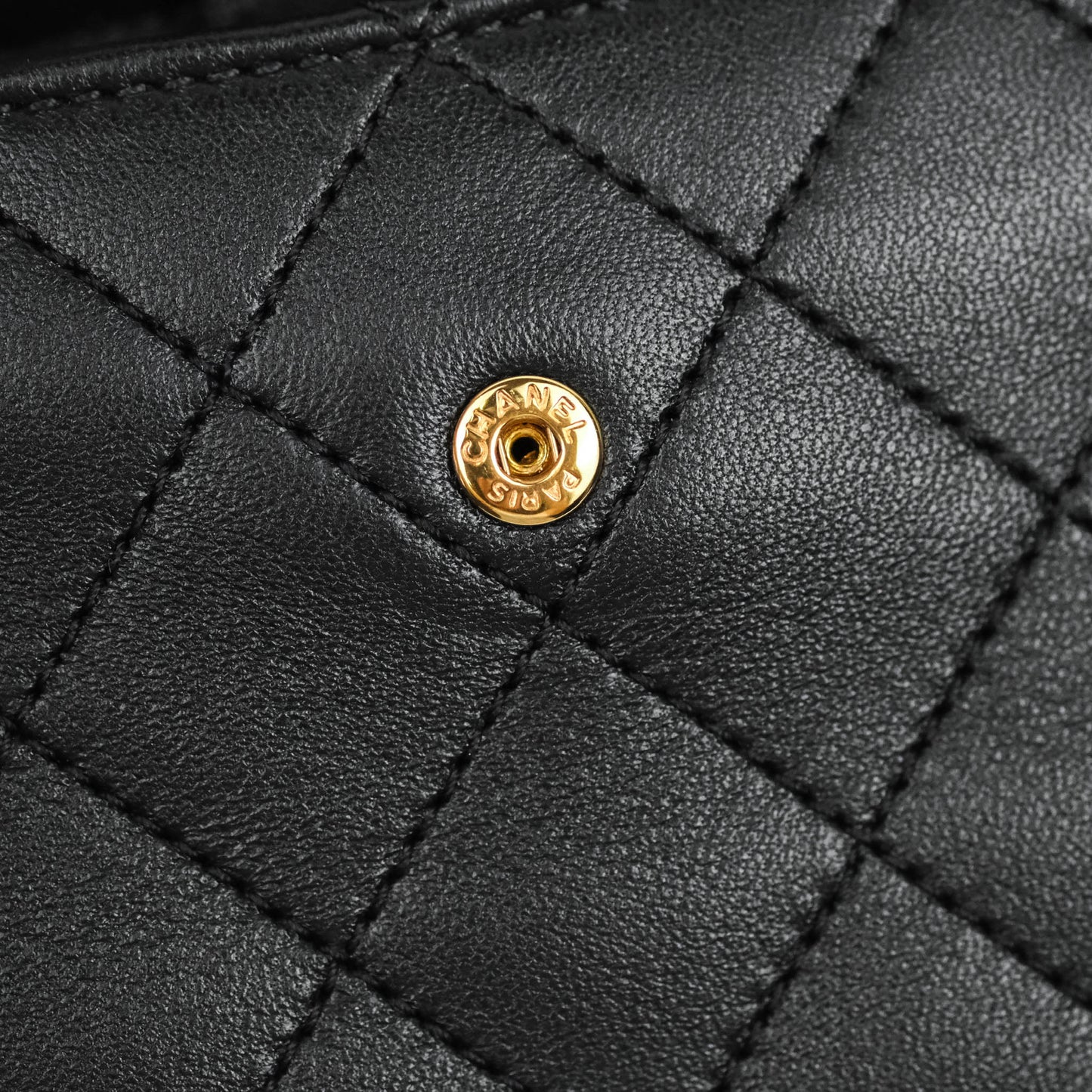 Chanel Large Circular Handle Bowling Bag Caviar Black Aged Gold Hardware