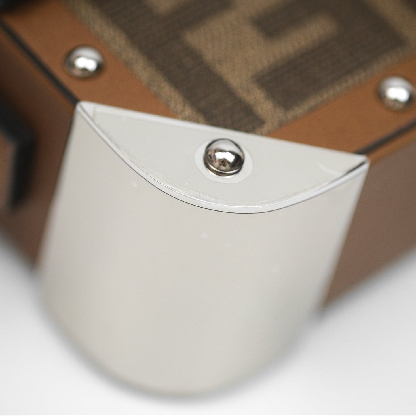Fendi Mini Baguette Trunk Brown Zucca Canvas
