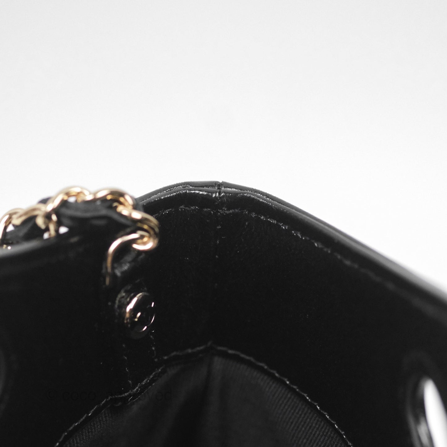 Chanel Nano 31 Black Shiny Lambskin Gold Hardware