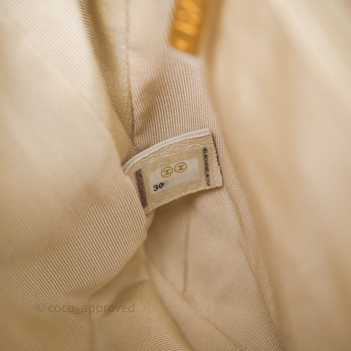 Chanel 19 Small Ivory Mixed Hardware