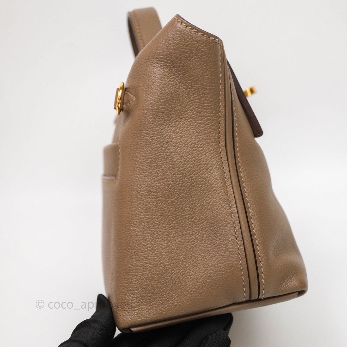 Hermès 24/24 21 Mini Etoupe 18 Evercolor/Swift Gold Hardware
