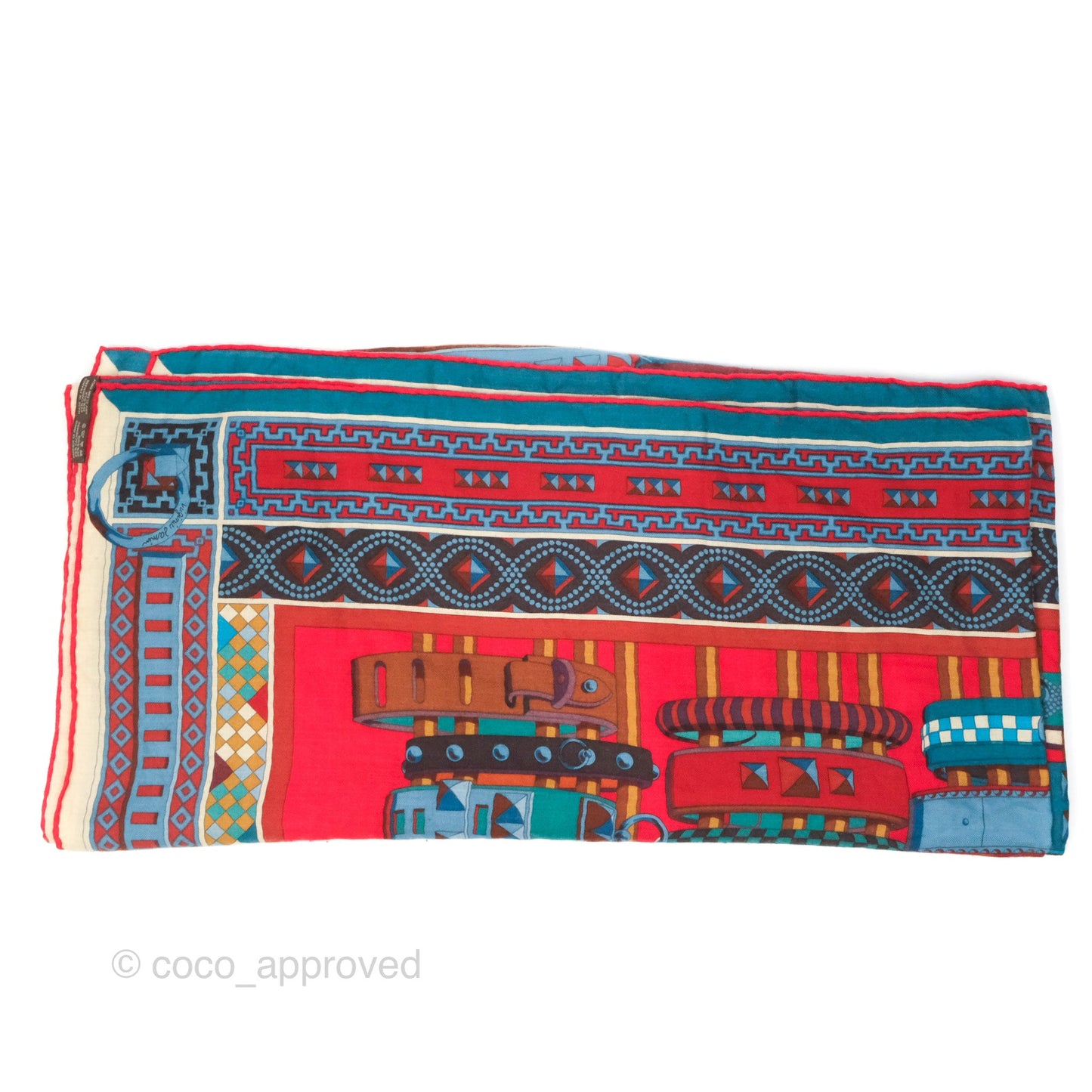 Hermes Collier de Chiens Scarf Shawl 140 Cashmere Silk