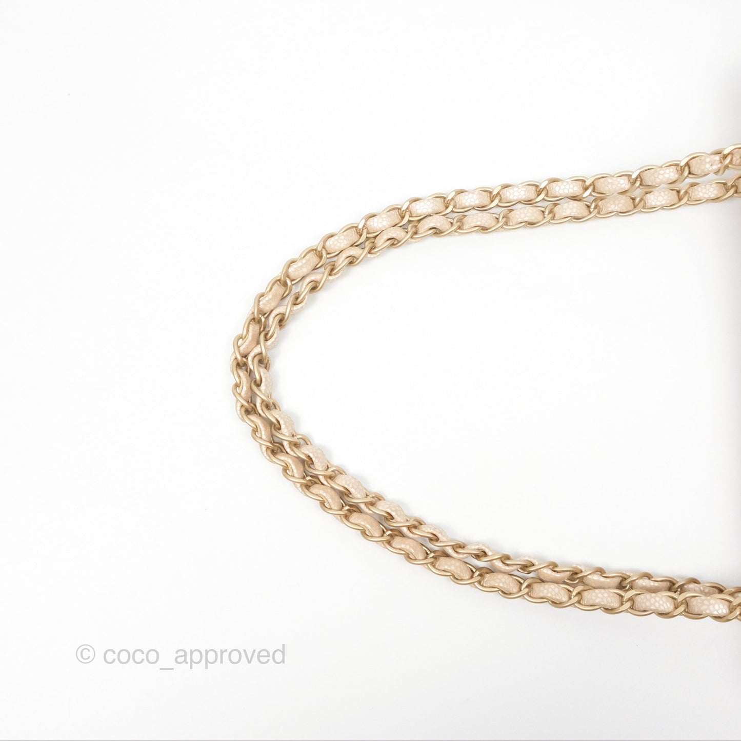 Chanel Classic M/L Medium Flap Quilted Pearly Ivory Beige Caviar Matte Gold Hardware 12P