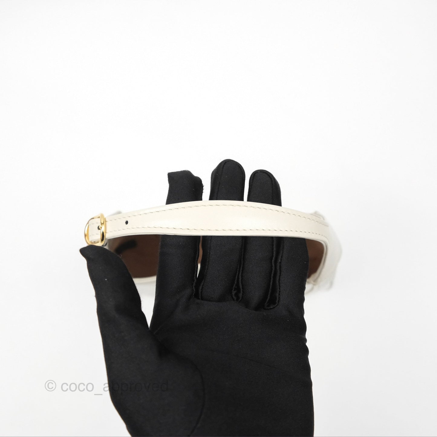 Gucci Jackie 1961 White Mini Shoulder Bag Gold Hardware