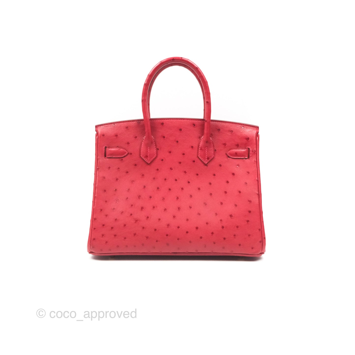 Hermès Birkin Retourne 30 Rouge Vif 53 Ostrich Gold Hardware