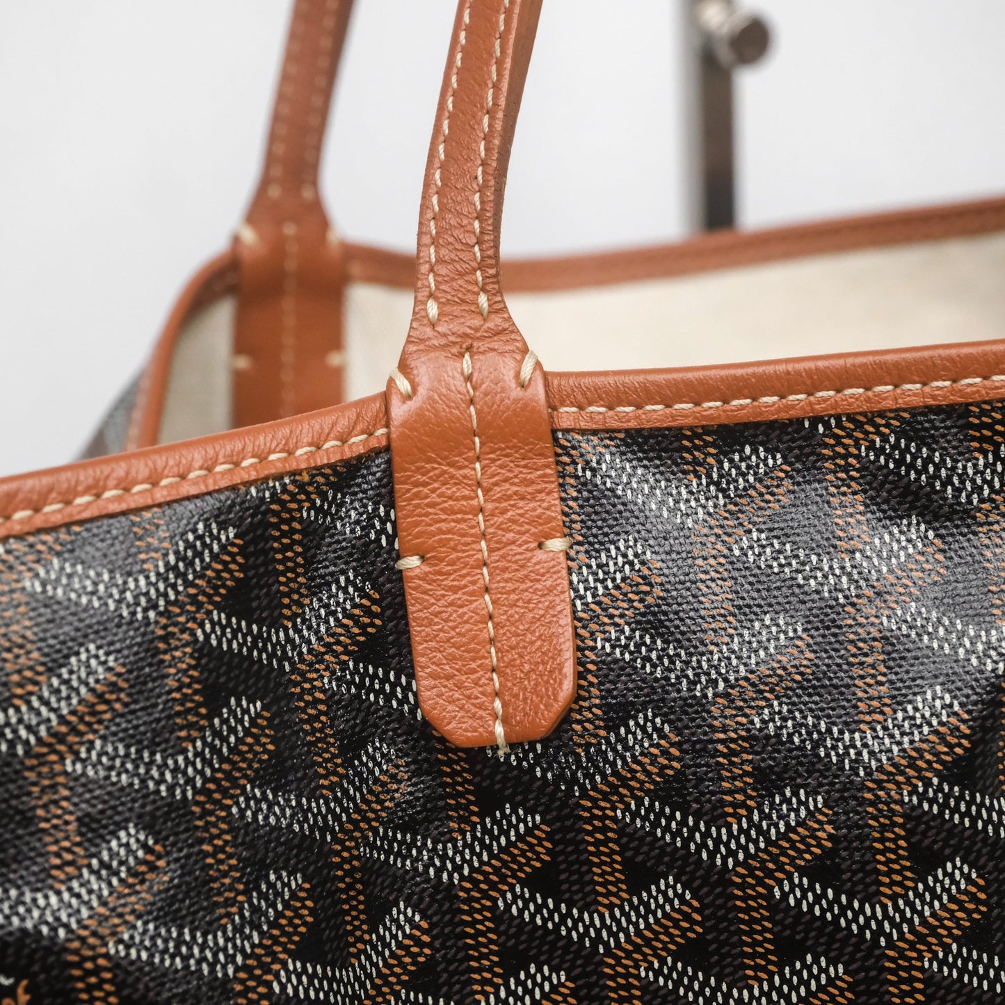 Goyard Saint Louis Tote Bag GM Black/Tan