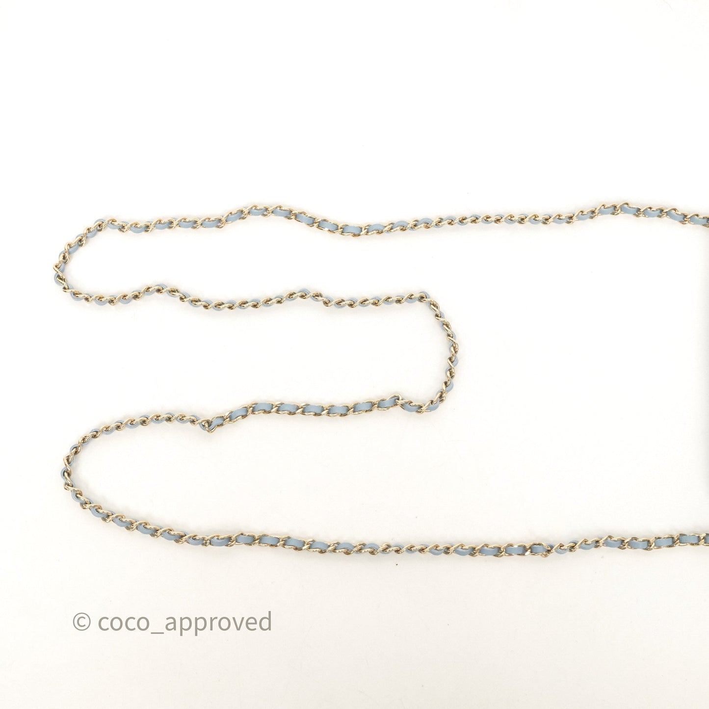 Chanel Mini Chain Around Clutch With Chain Blue Lambskin Gold Hardware