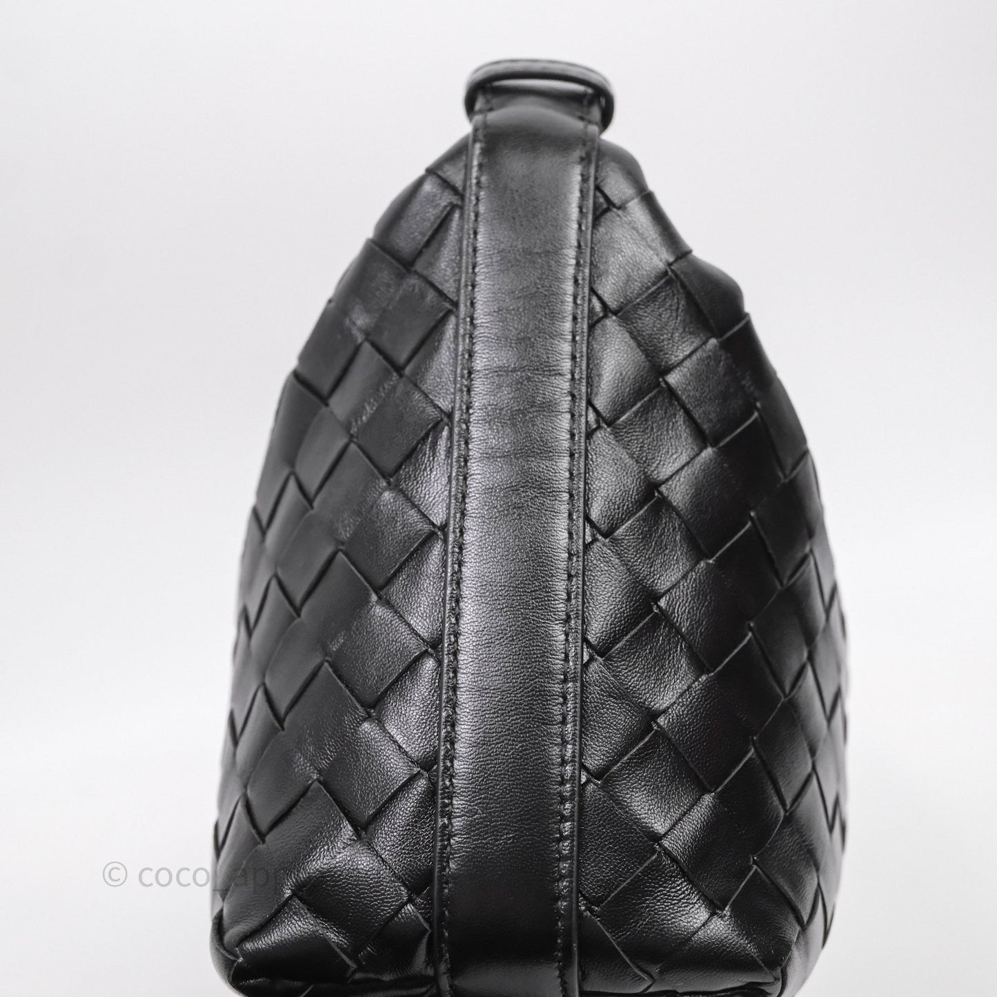 Bottega Veneta Mini Wallace Intrecciato Black Gold Hardware