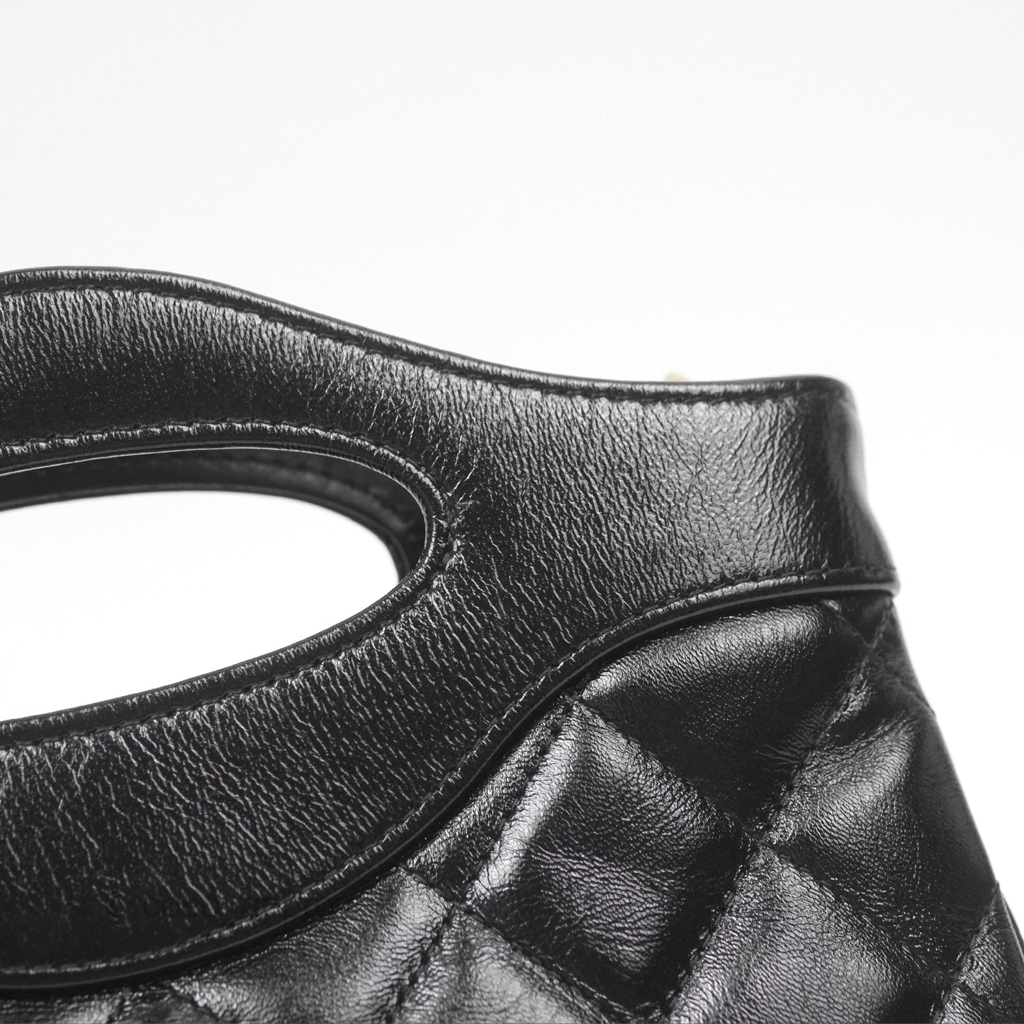 Chanel Nano 31 Black Shiny Lambskin Gold Hardware