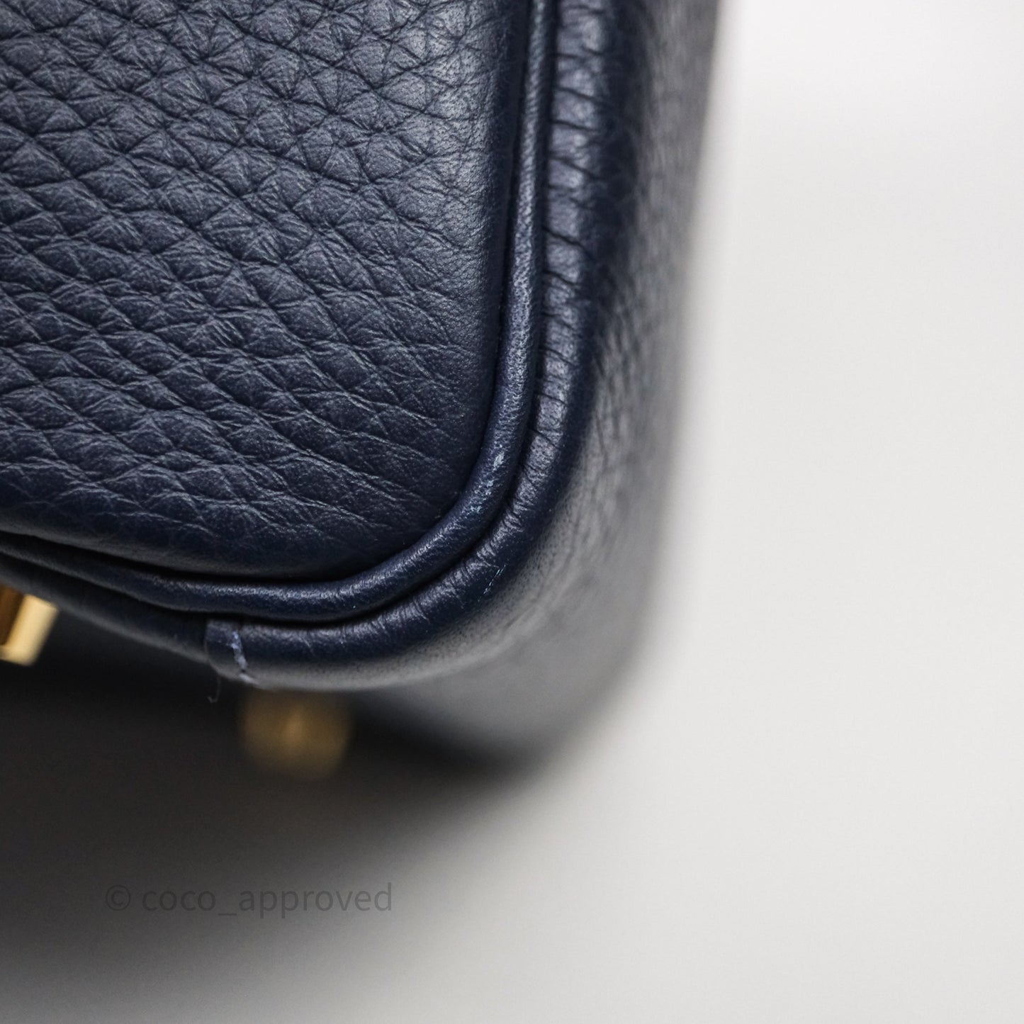 Hermès Lindy 30 Bleu Nuit 2Z Clemence Gold Hardware