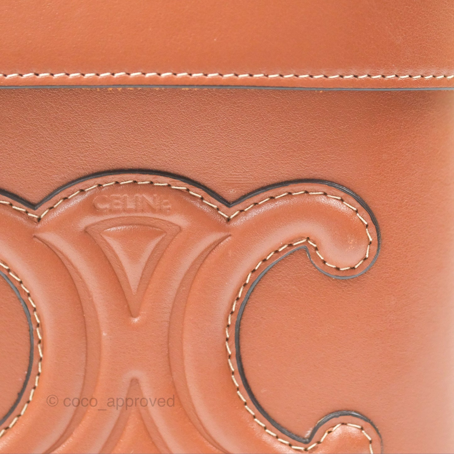 Celine Box Cuir Bag Tan Smooth Calfskin