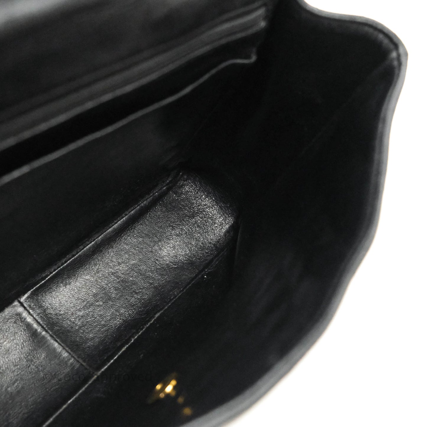 Chanel Vintage Jumbo Single Flap Black Lambskin 24K Gold Hardware