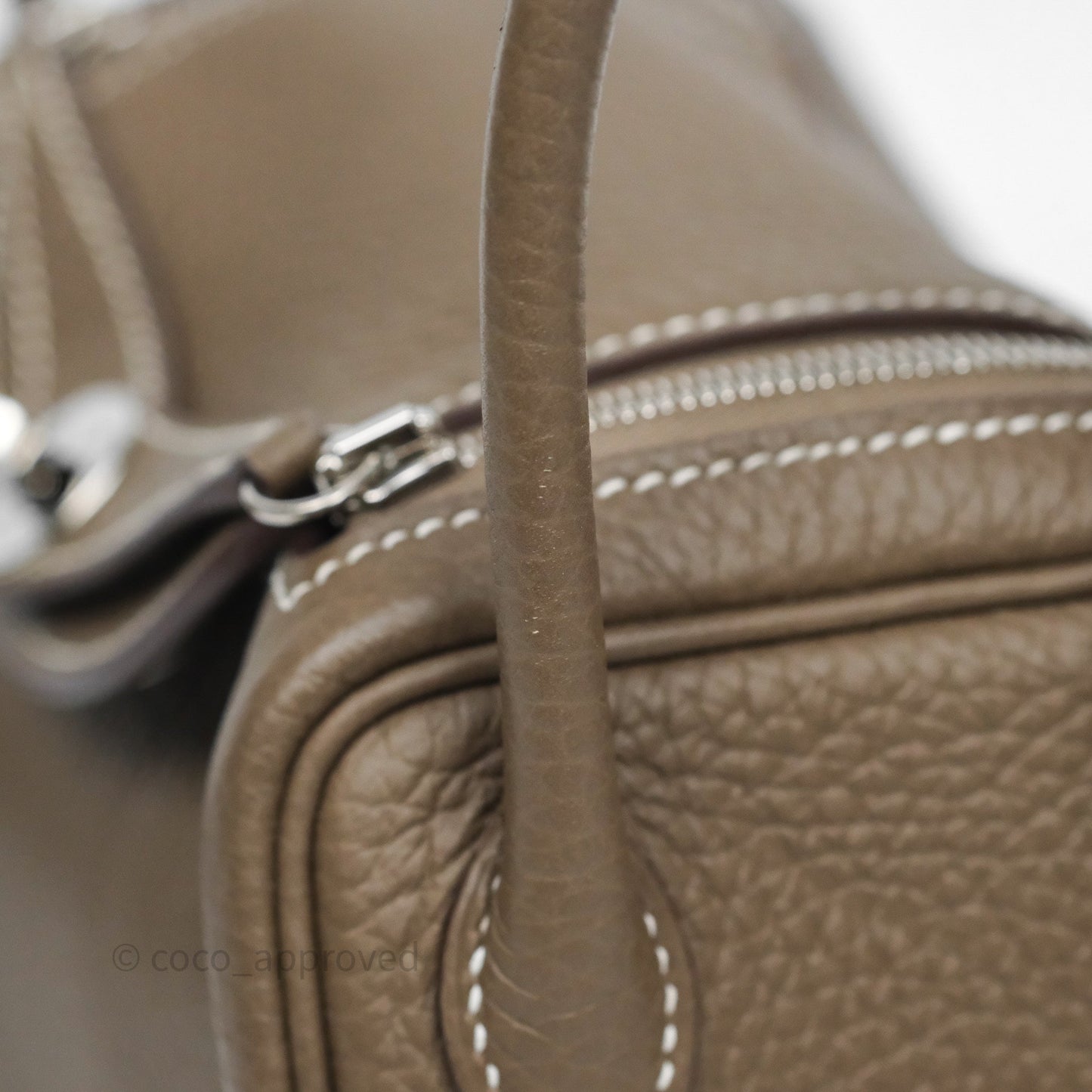 Hermès Mini Lindy 20 Etoupe 18 Clemence Palladium Hardware