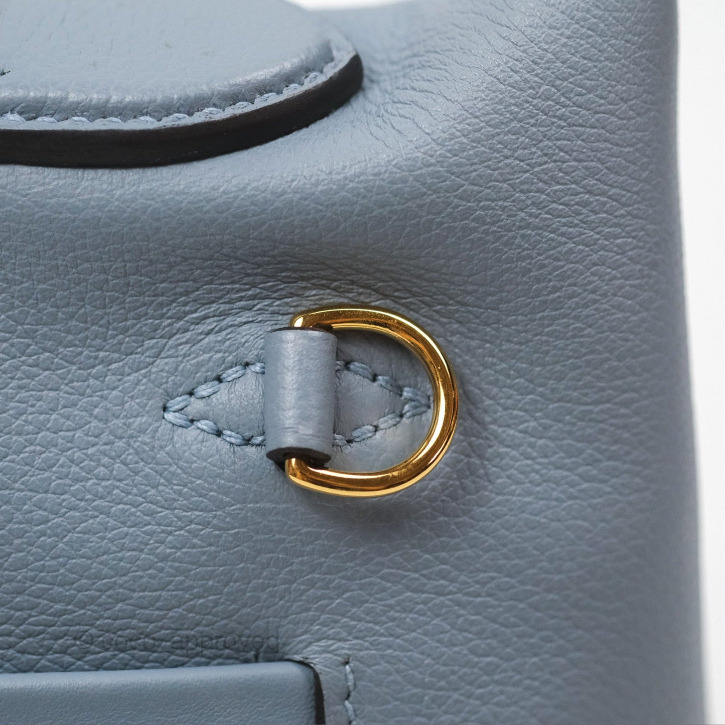 Hermès 24/24 21 Mini Bleu Lin J7 Evercolor/ Swift Gold Hardware