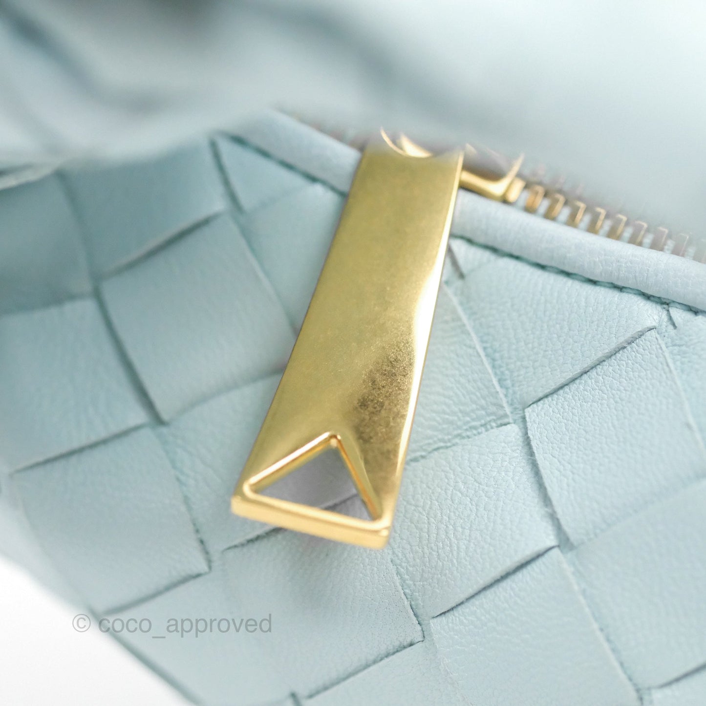 Bottega Veneta Mini Jodie Bag Teal Washed Intrecciato Lambskin