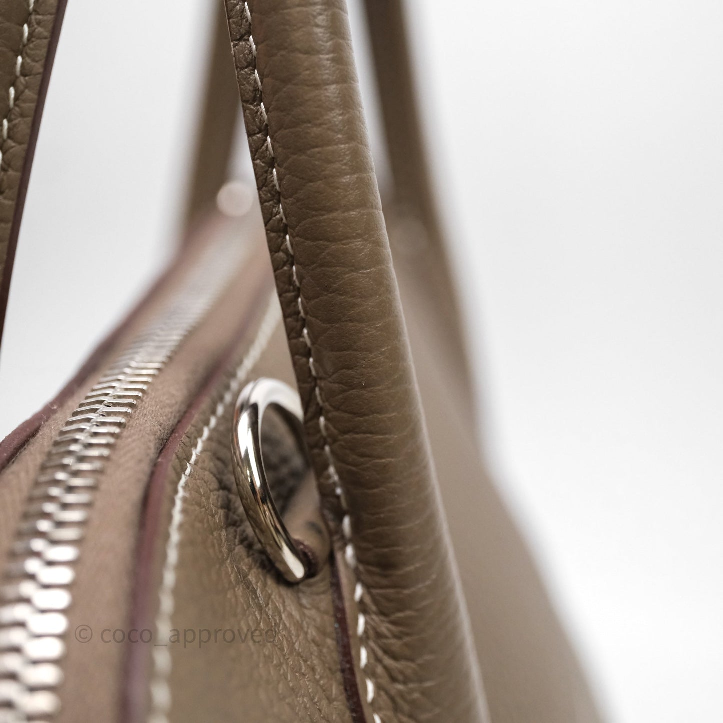 Hermès Bolide 31 Etoupe Evercolor Clemence Palladium Hardware