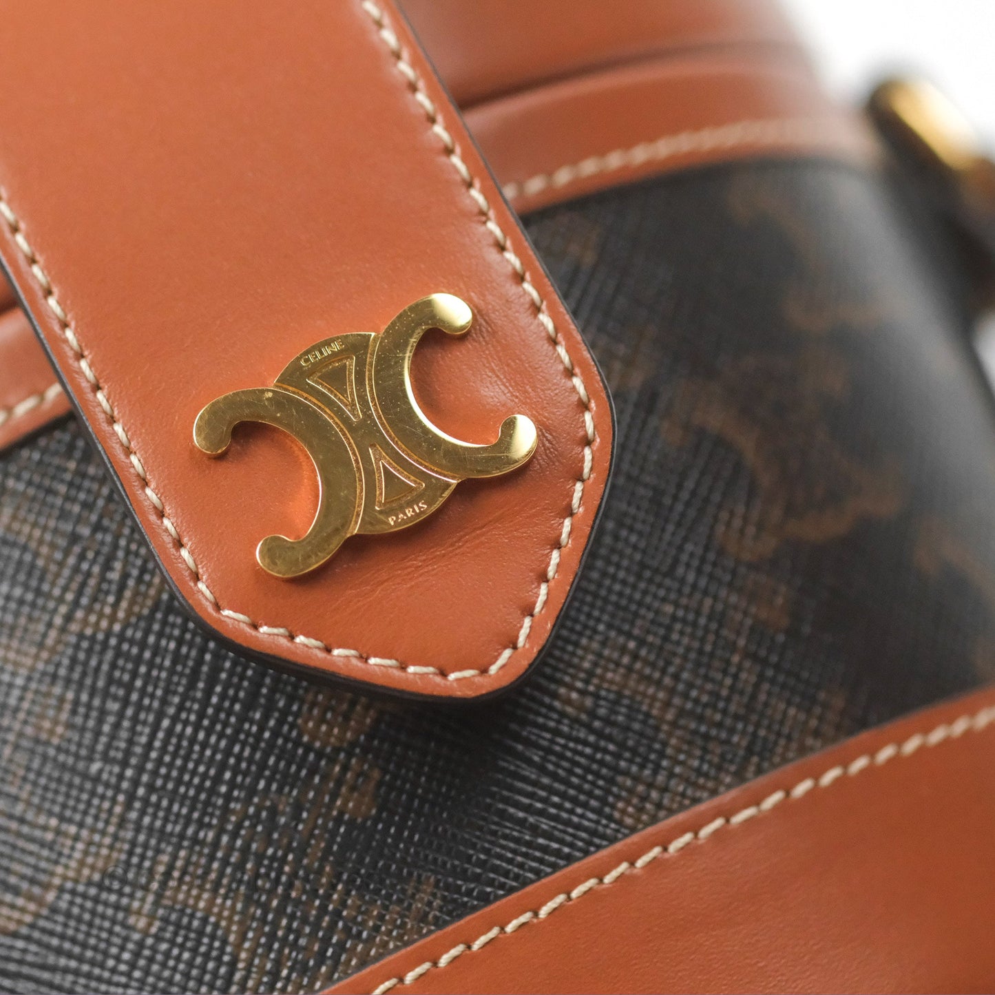 Celine Small Tambour Triomphe Canvas