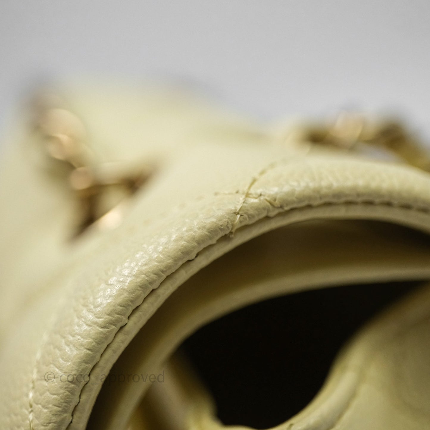 Chanel Small Classic Quilted Flap Yellow Caviar Gold Hardware
