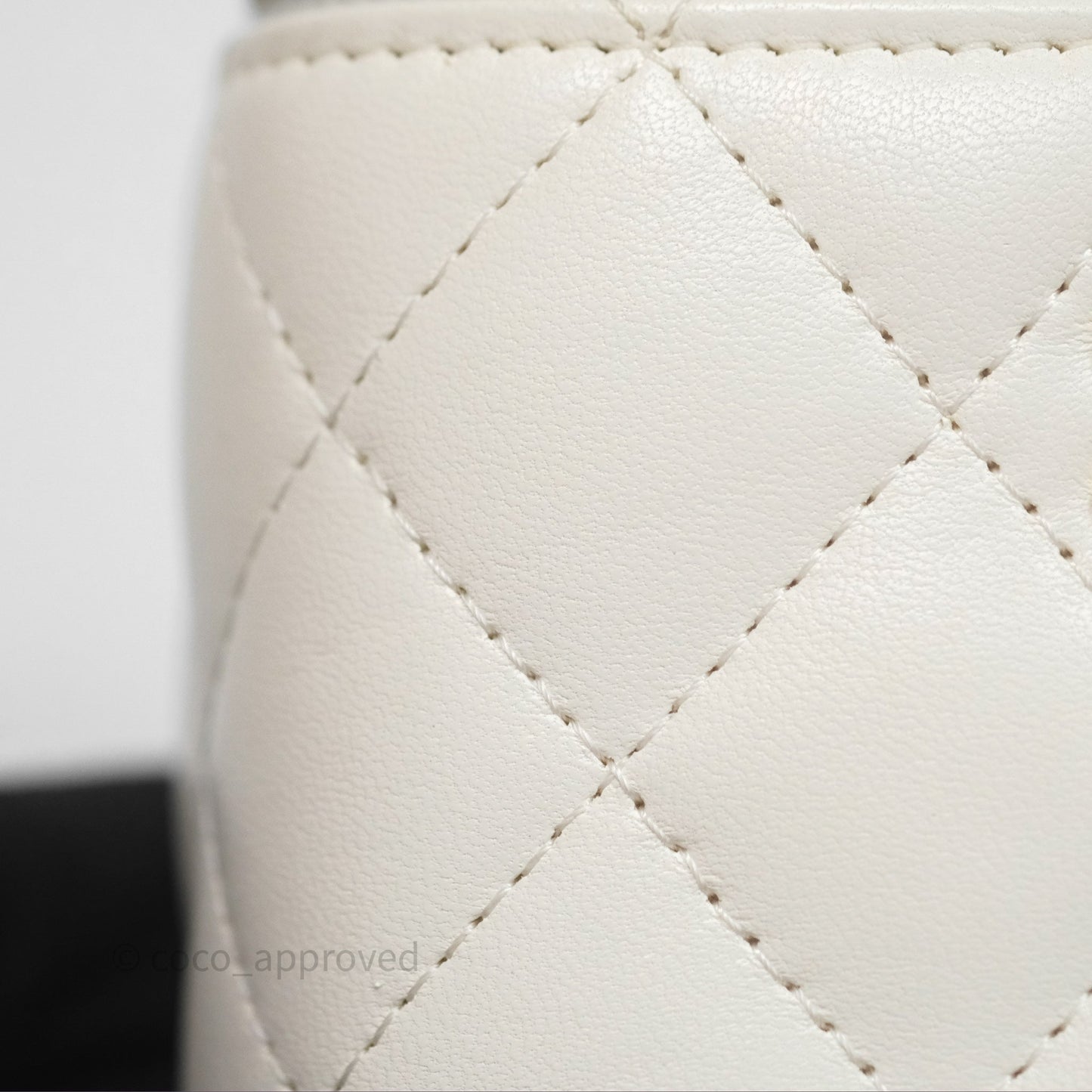 Chanel Mini Pearl Crush Vanity With Chain Ivory White Aged Gold Hardware