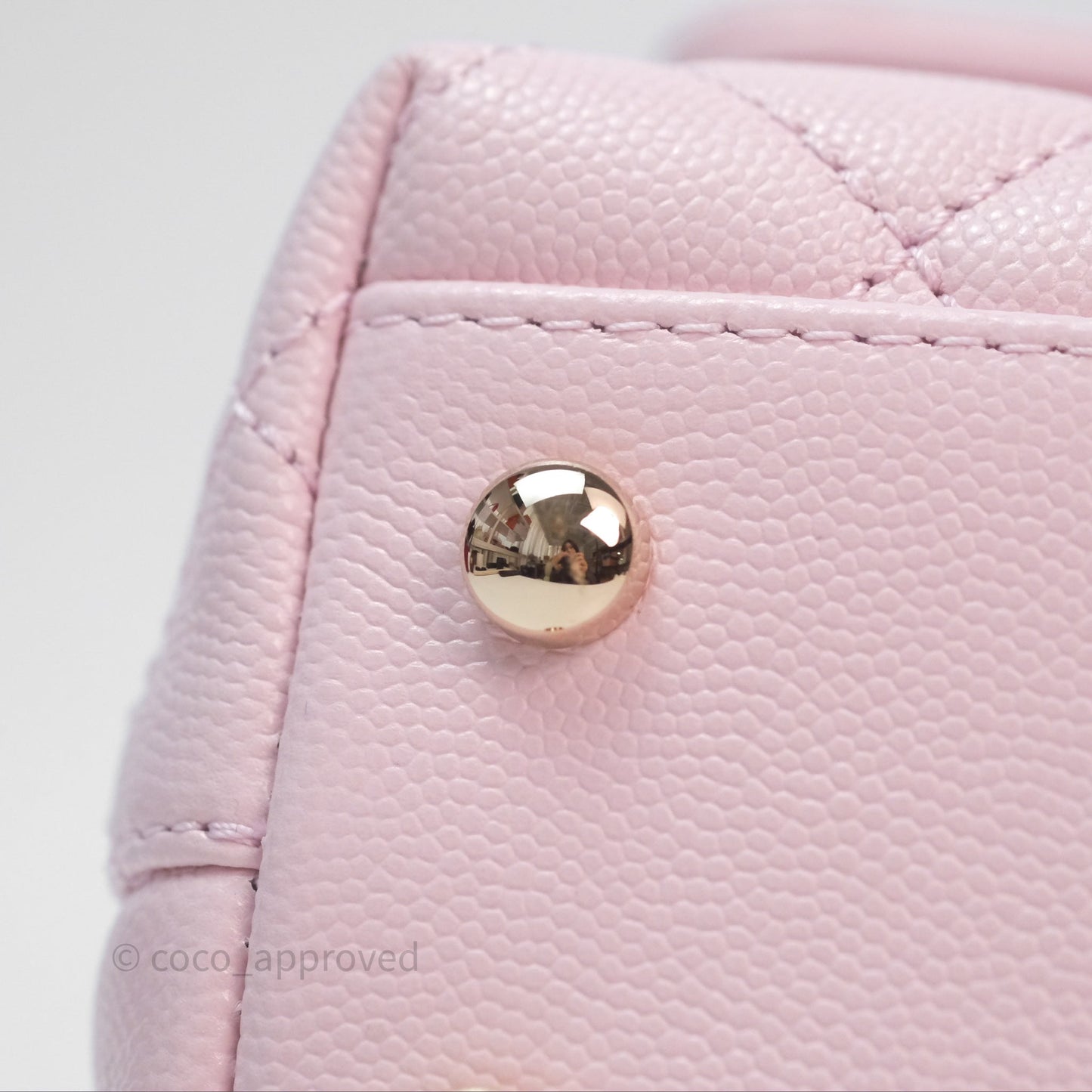 Chanel Small Coco Handle Light Pink Caviar Gold Hardware