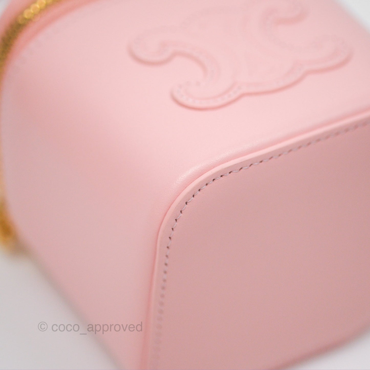 Celine Mini Vanity Case Cuir Triomphe Smooth Calfskin Light Pink