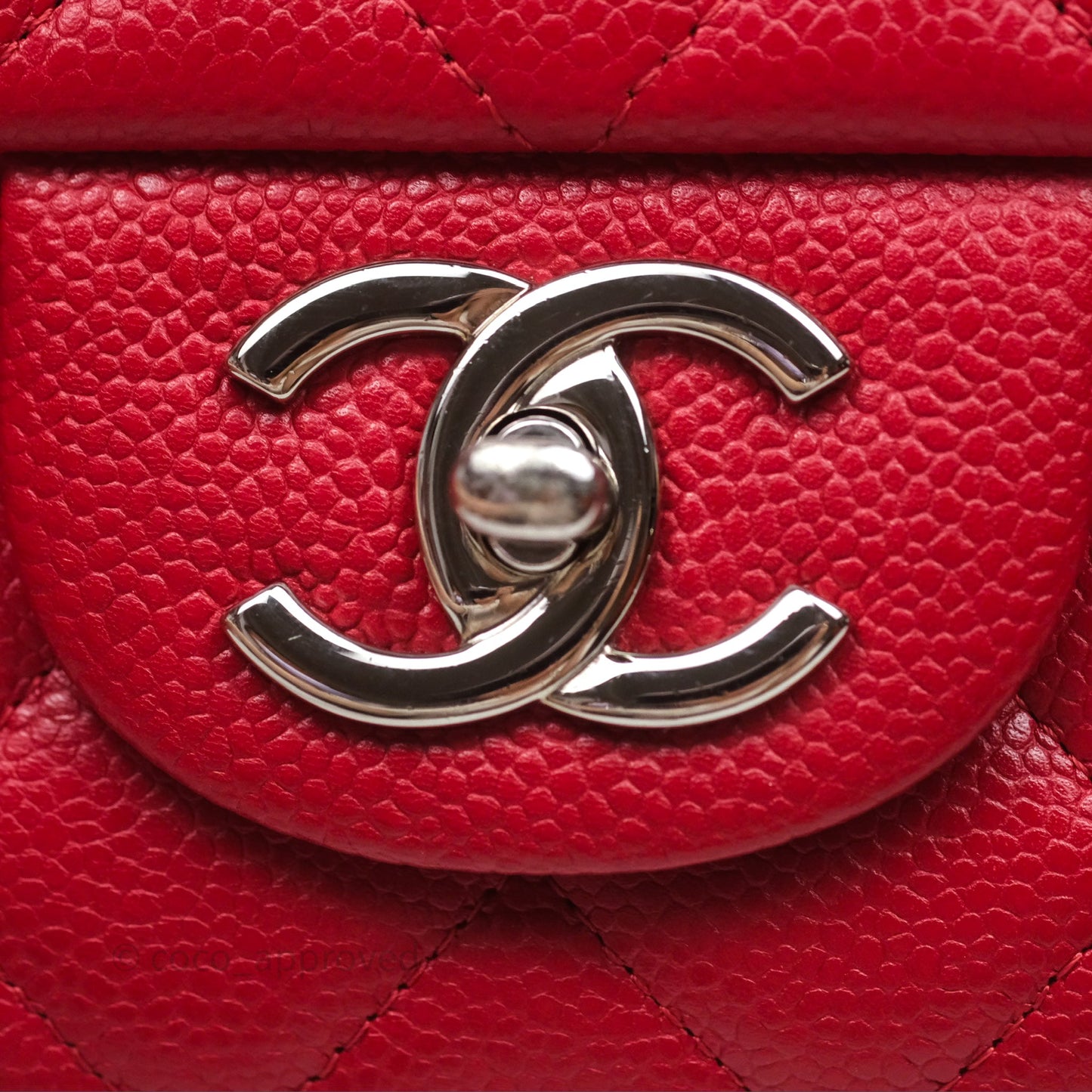 Chanel Quilted Maxi Double Flap Red Caviar Silver Hardware⁣⁣