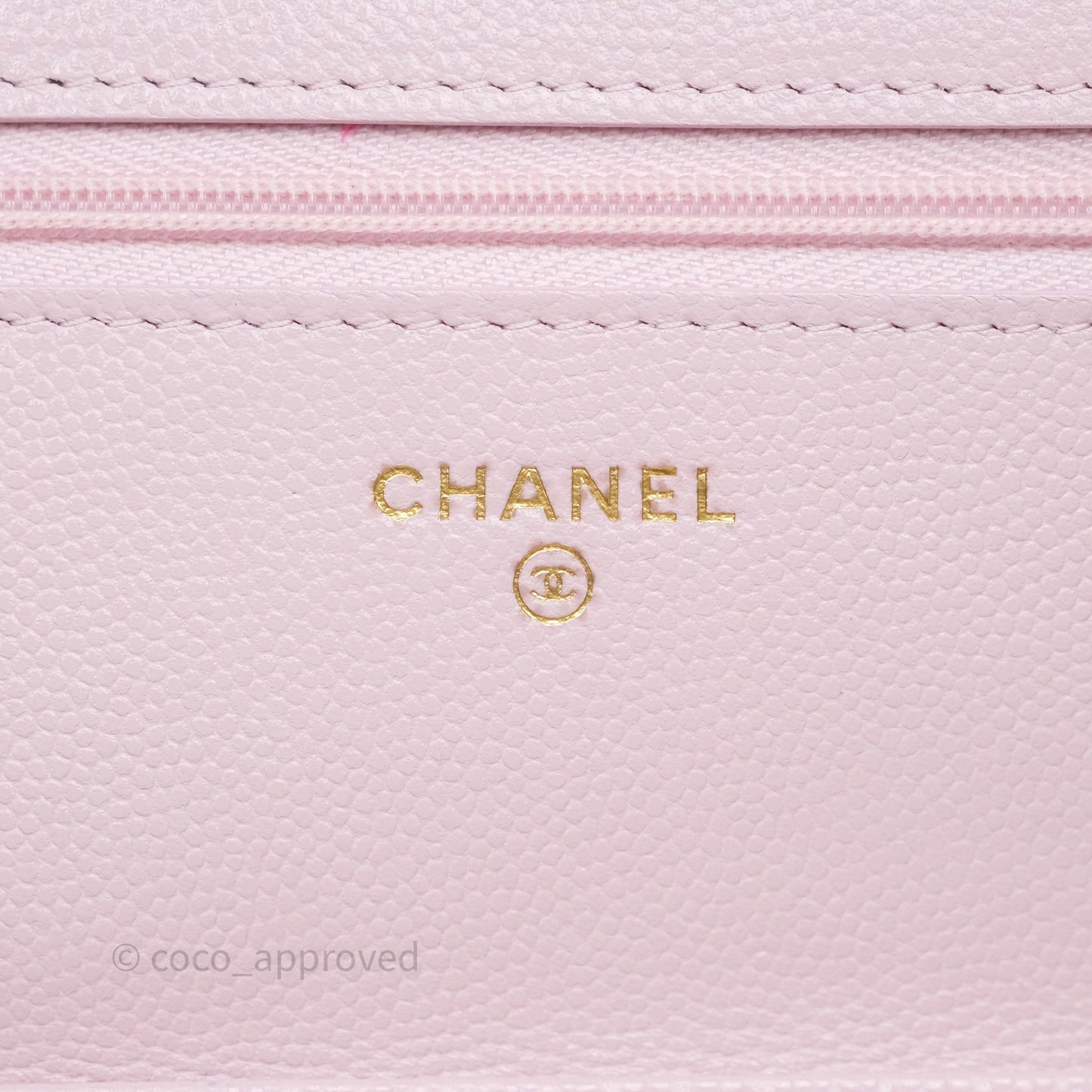 Chanel Classic Quilted Wallet On Chain WOC Pink Caviar Gold Hardware
