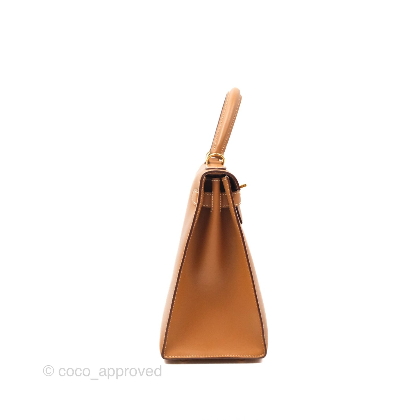 Hermès Vintage Kelly 28 Sellier Gold Calf Gold Hardware