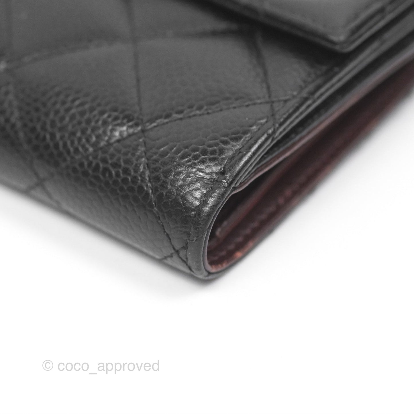 Chanel Quilted Short Flap Black Caviar Gold Hardware