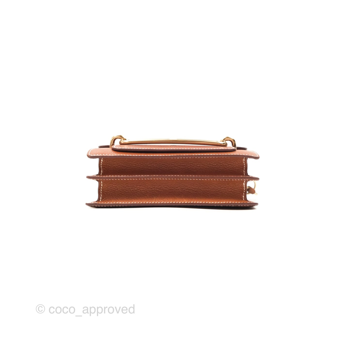 Hermès Roulis Mini 18 Fauve Barenia Gold Hardware